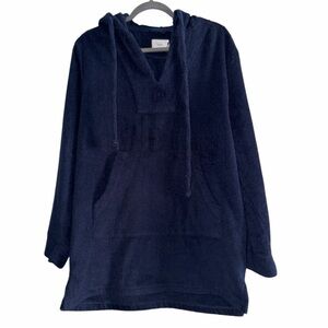 Onia (Deep Navy) Towel Terry Poncho Pullover Hoodie Size  S